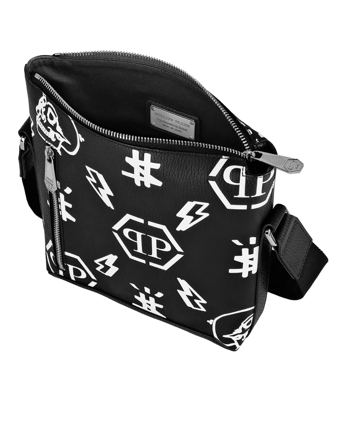 Leather Cross body printed Monogram, цвет: Черный
