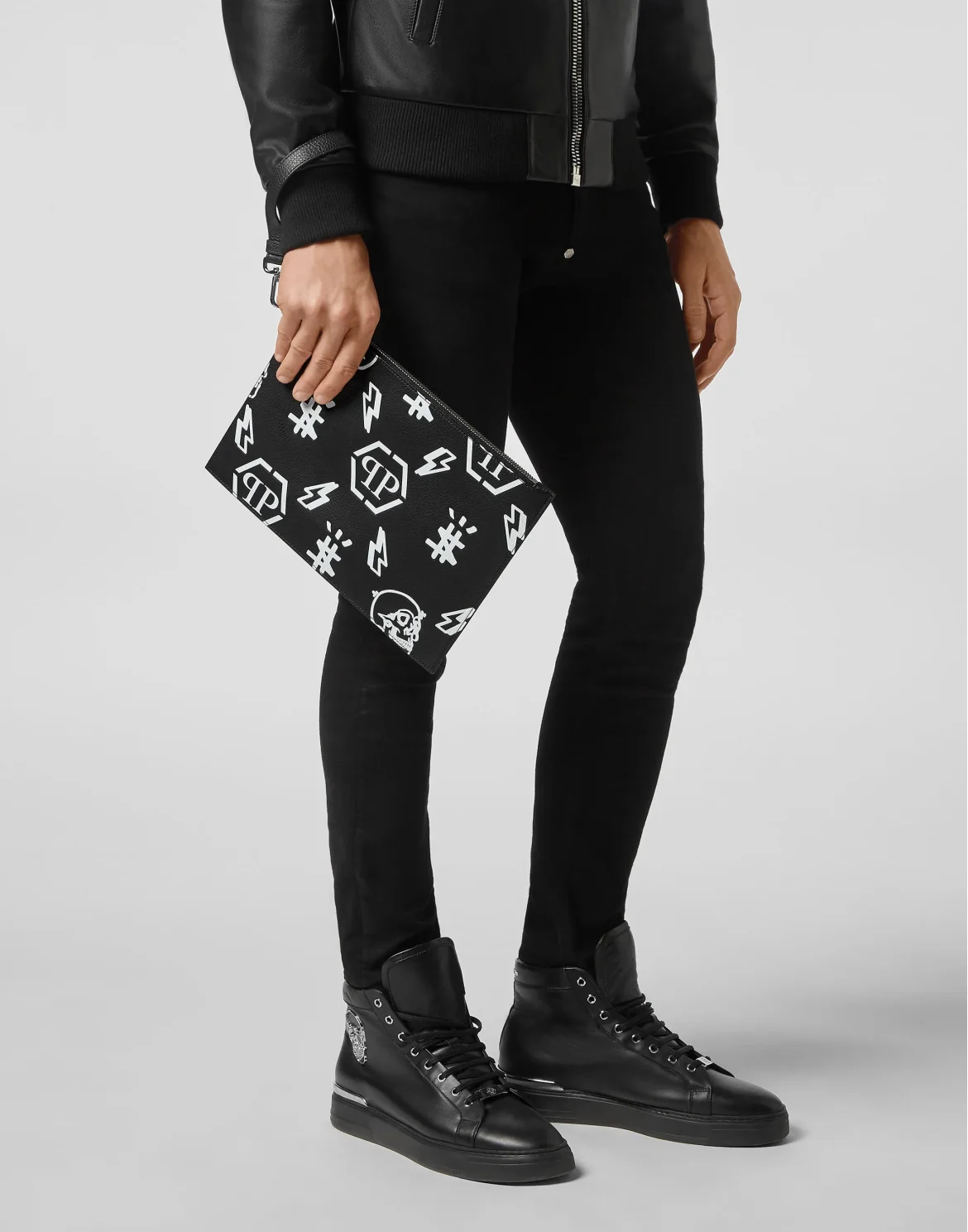 Leather Minaudiere print Monogram, цвет: Черный