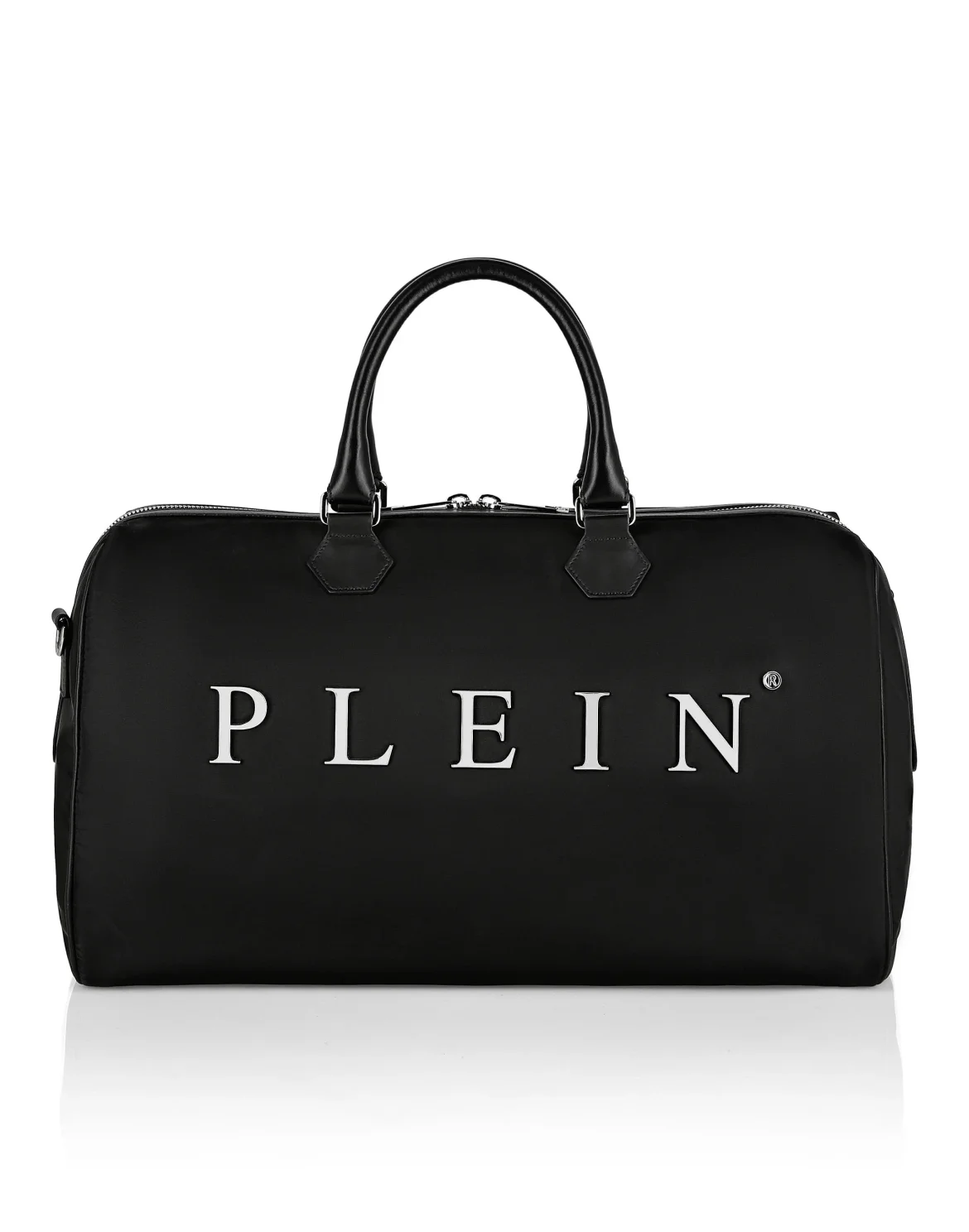 Nylon Medium Travel Bag Iconic Plein, цвет: Черный