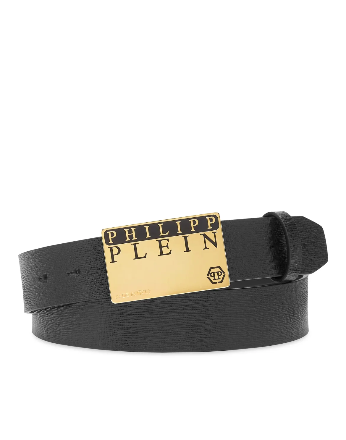 Leather Belt Philipp Plein TM, цвет: Черный
