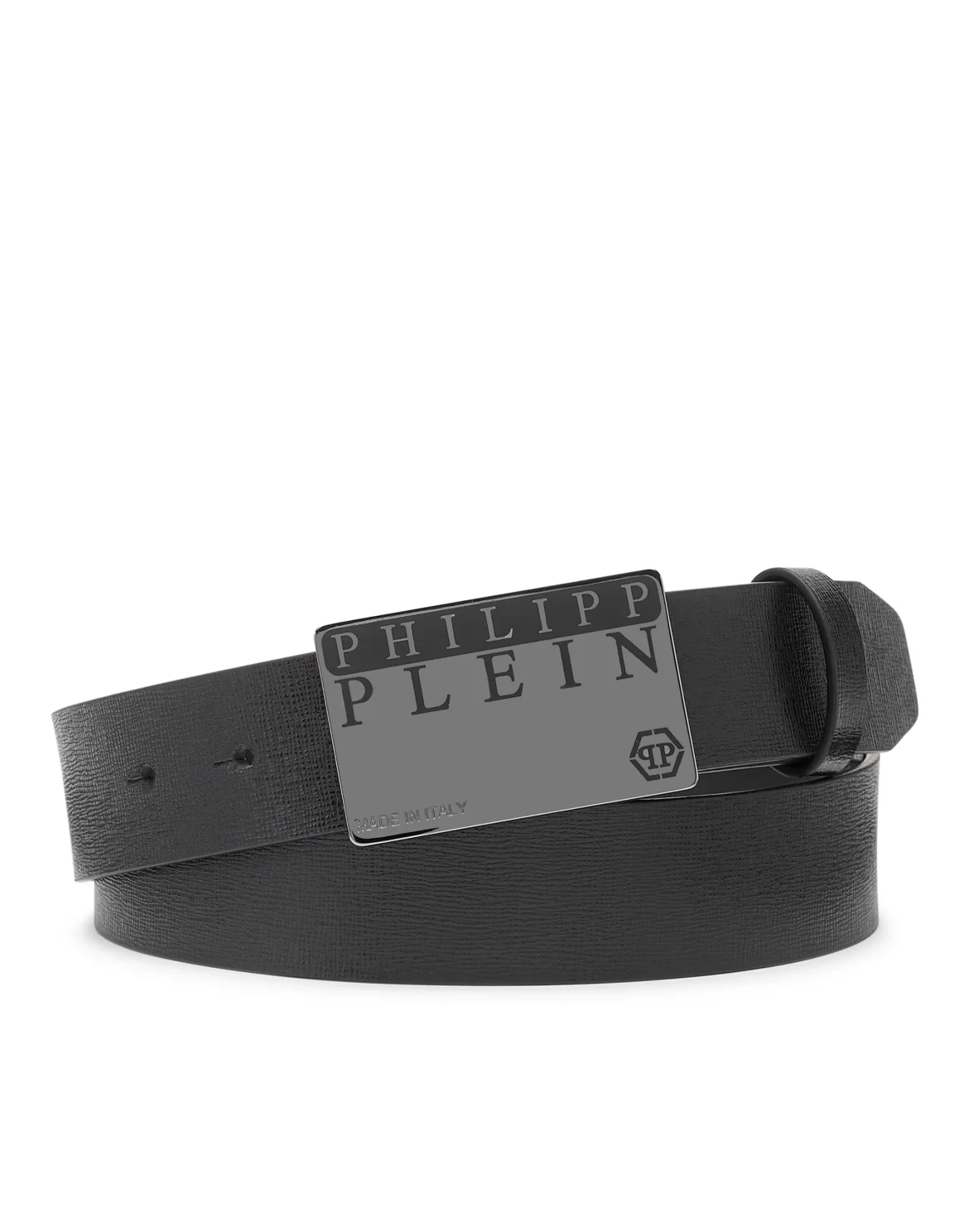 Leather Belt Philipp Plein TM, цвет: Черный
