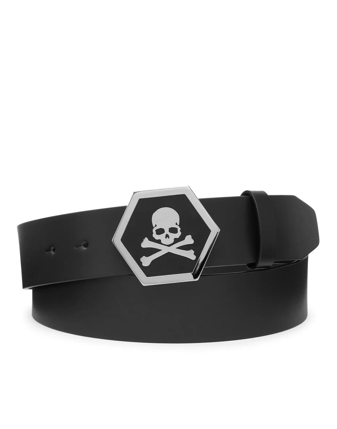 Leather Belt Skull, цвет: Черный