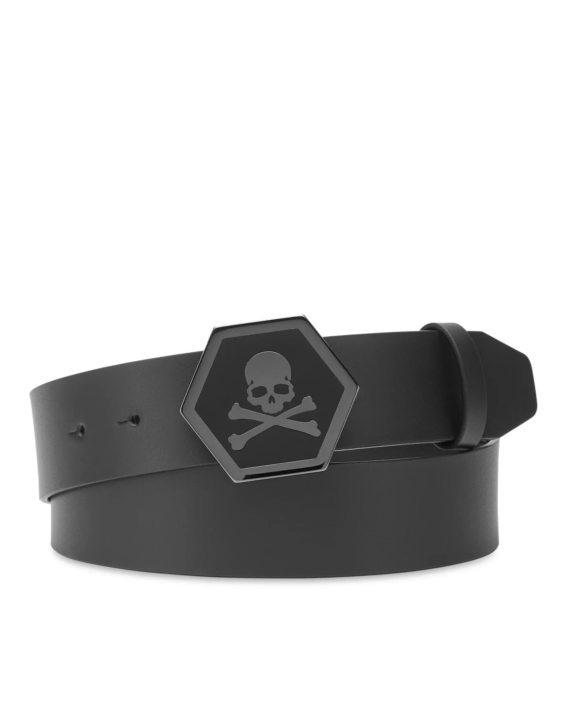 Leather Belt Skull, цвет: Черный