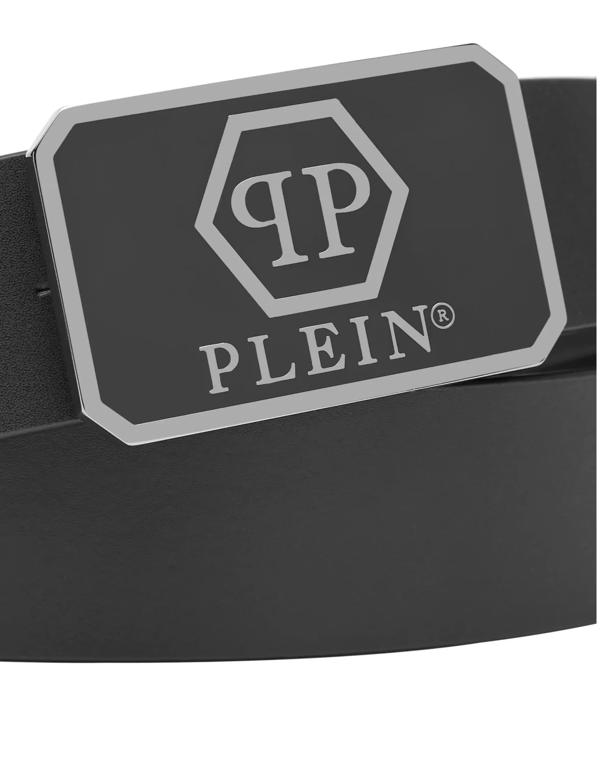 Leather Belt Hexagon, цвет: Черный