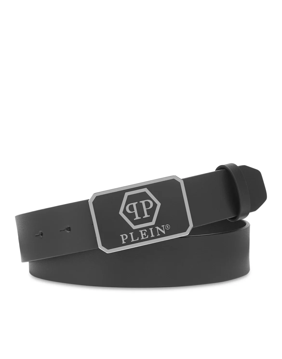 Leather Belt Hexagon, цвет: Черный