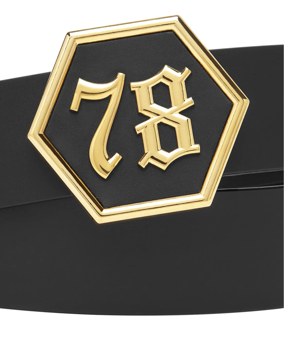 Leather Belt Gothic Plein, цвет: Черный
