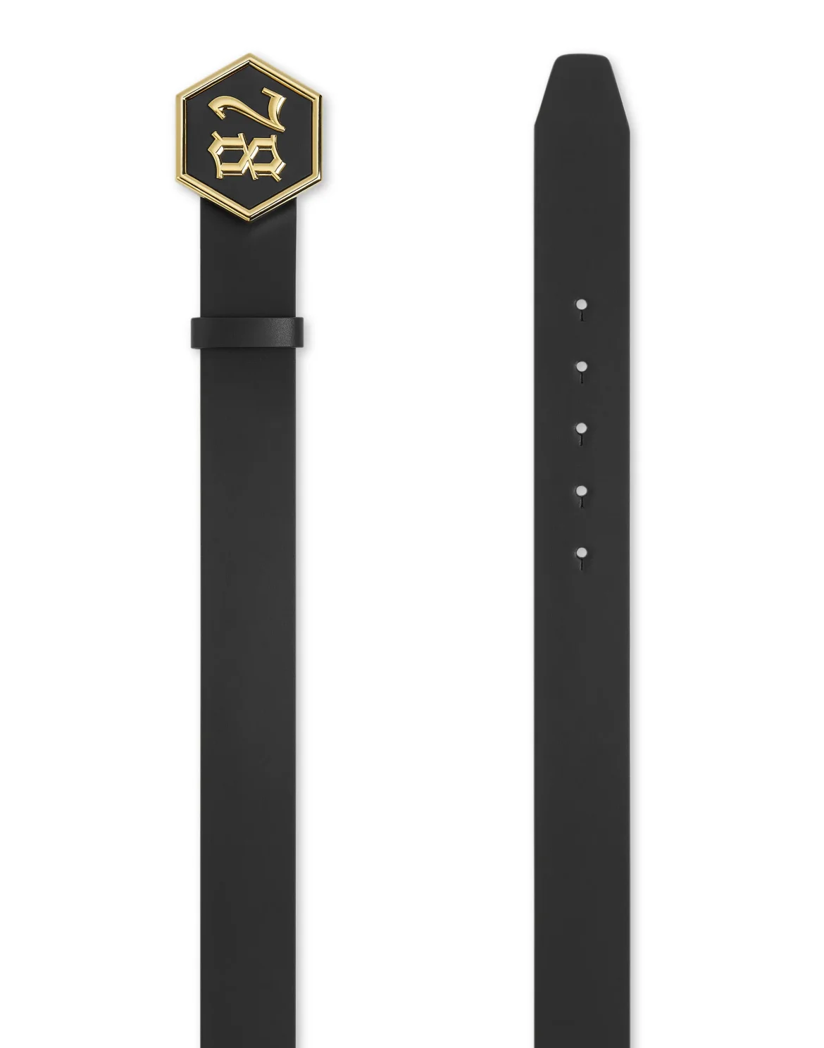 Leather Belt Gothic Plein, цвет: Черный