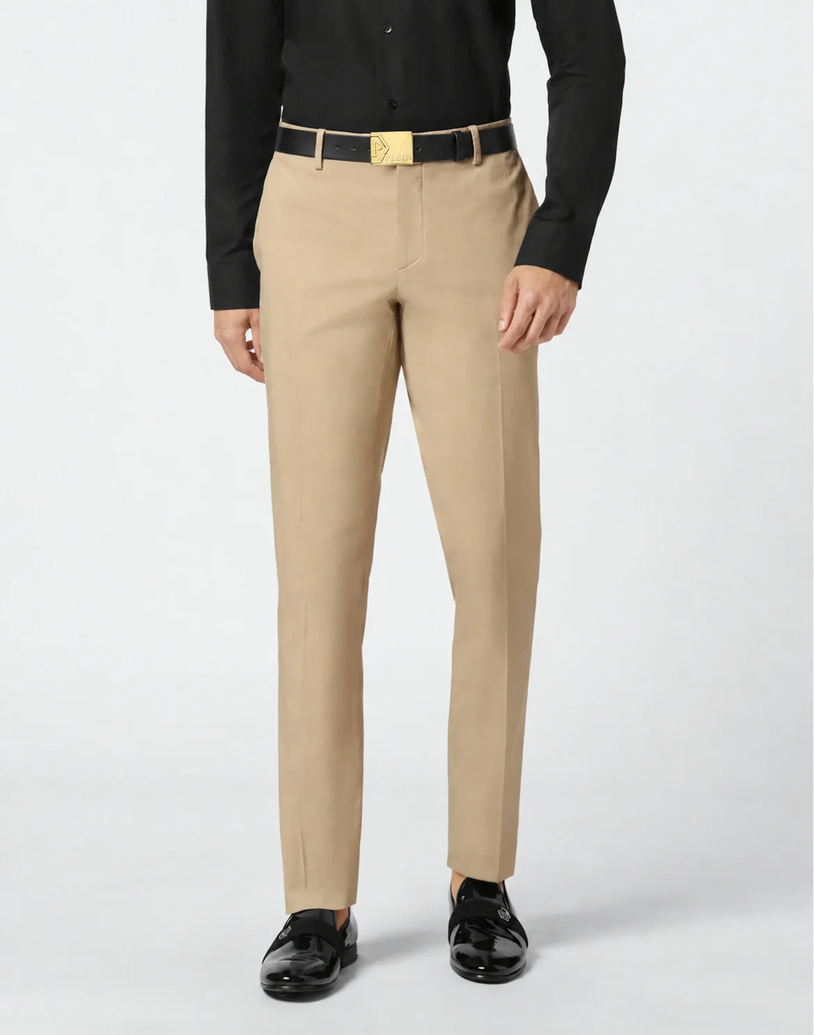 Leather Belt Iconic Plein, цвет: Черный