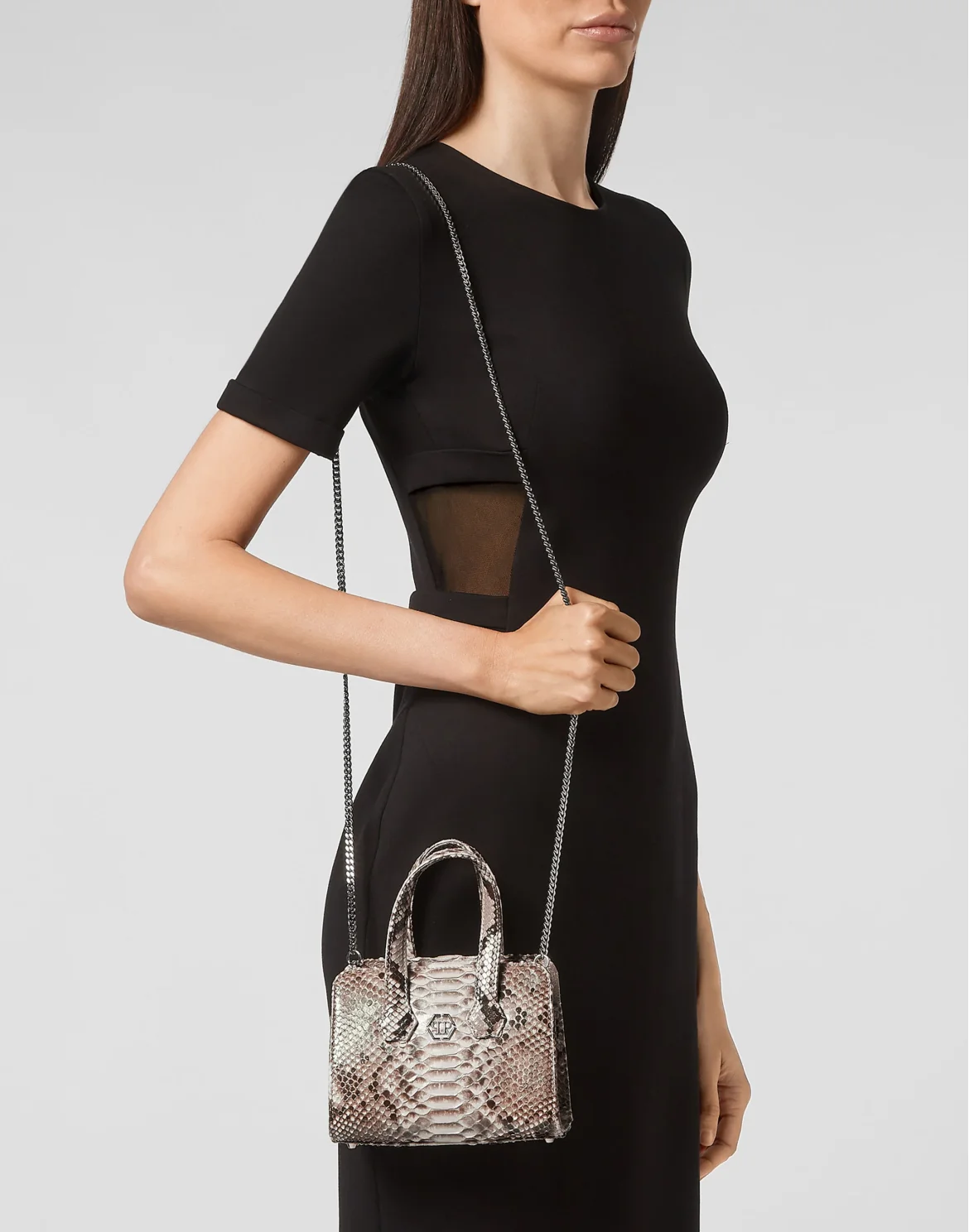 Python Handle bag Luxury, цвет: Бежевый