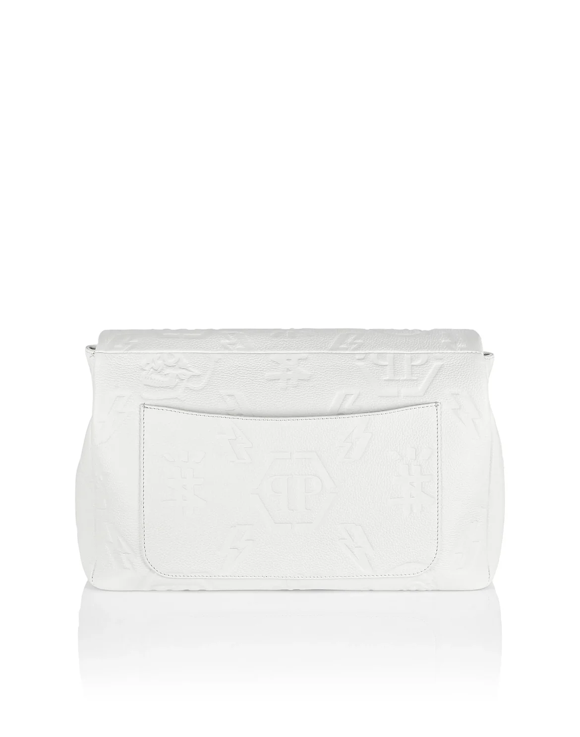 Leather maxi Shoulder Bag Monogram, цвет: Белый