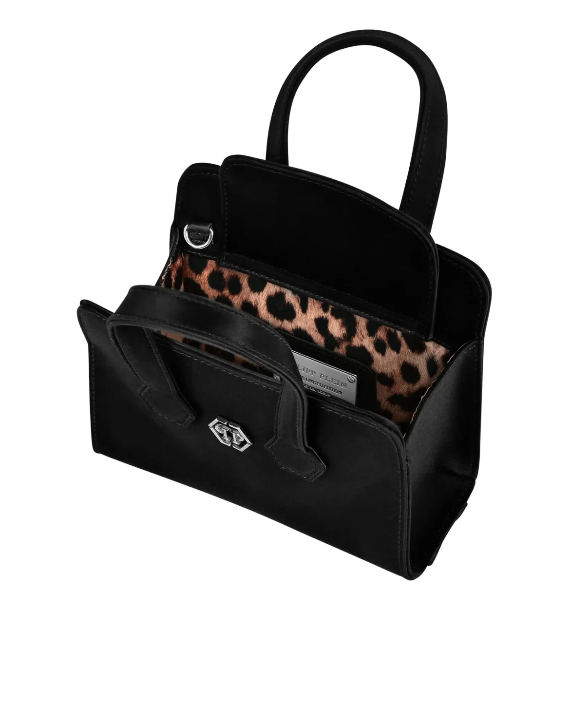 Satin Handle bag Iconic Plein, цвет: Черный