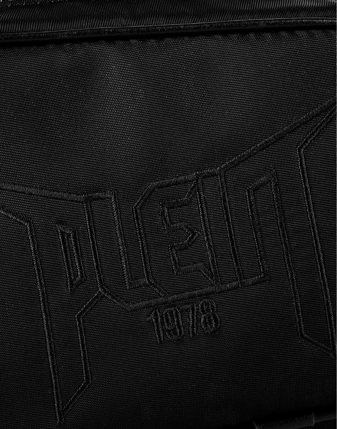Nylon Pouch matelassè print Iconic Plein, цвет: Черный