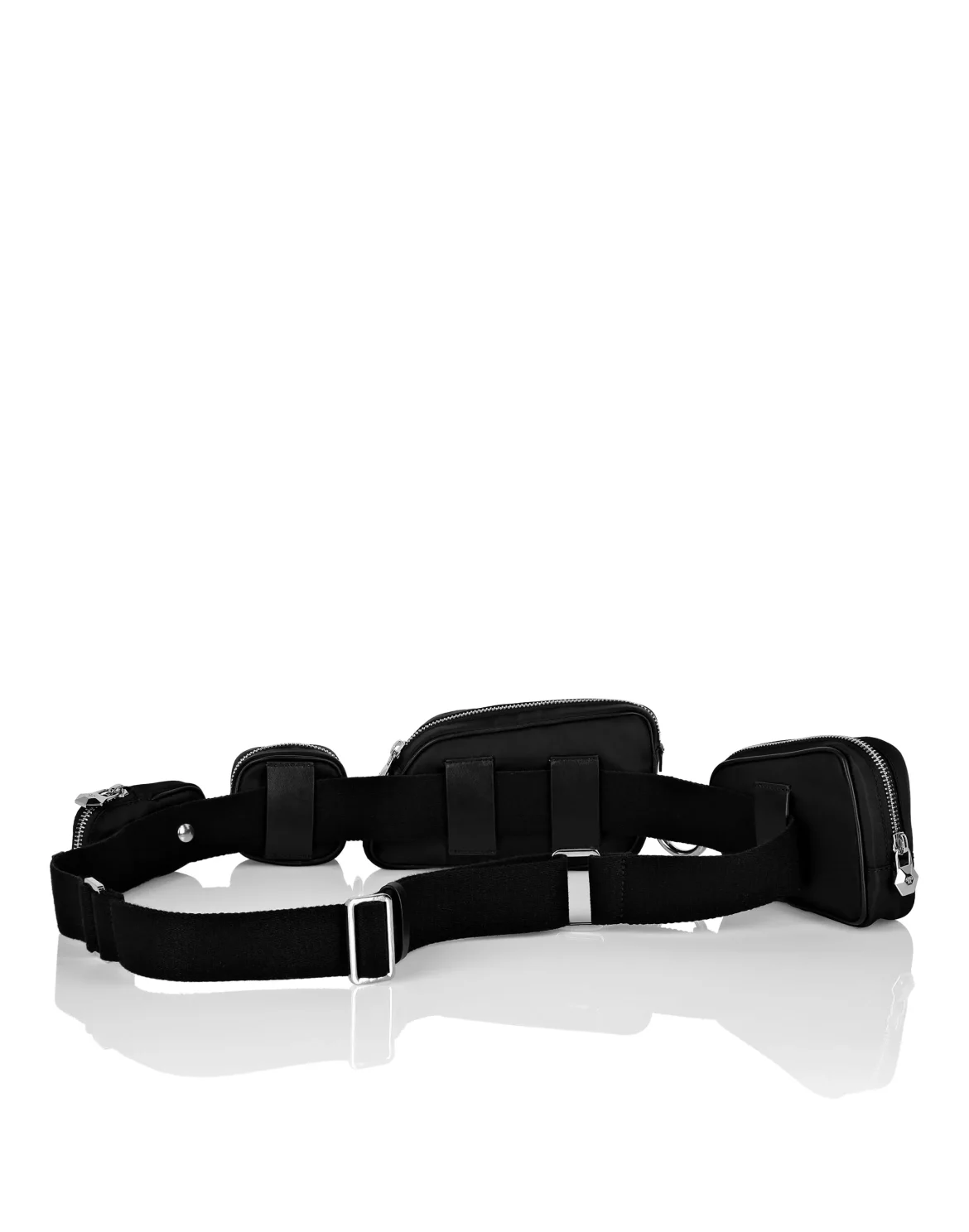 Nylon Pouch matelassè print Iconic Plein, цвет: Черный