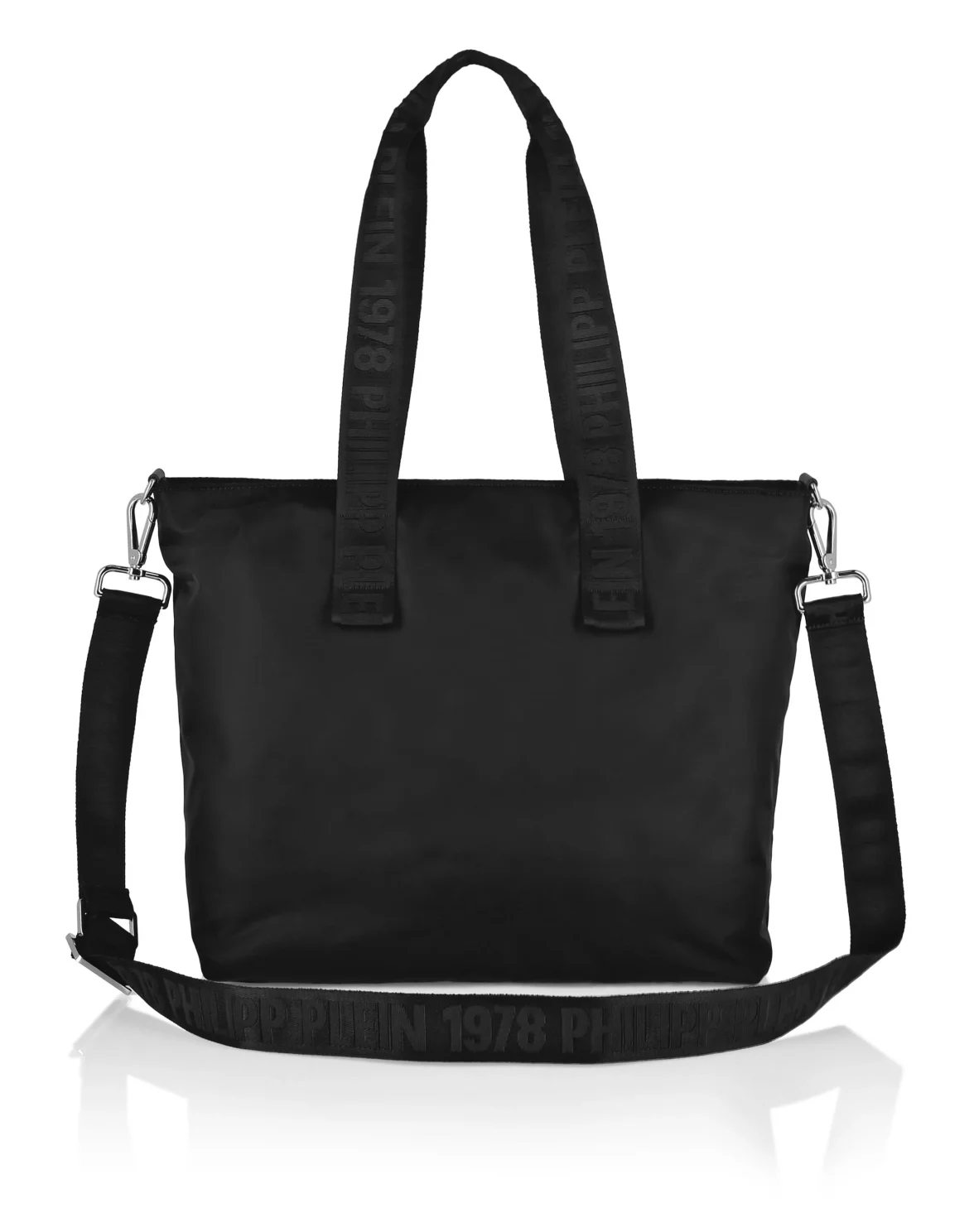 Leather Tote Bag Philipp Plein TM, цвет: Черный