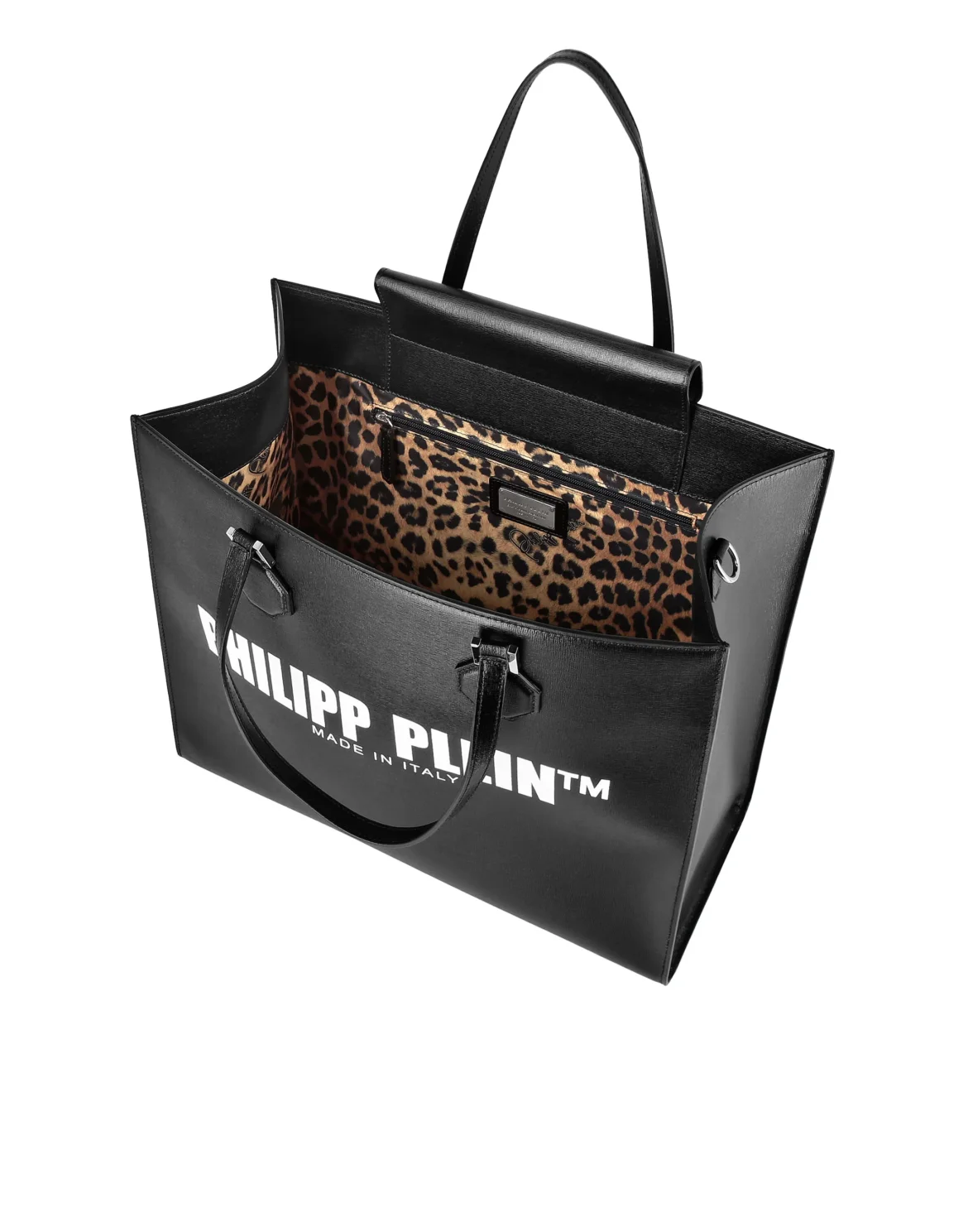 Leather Big Handle bag Philipp Plein TM, цвет: Черный