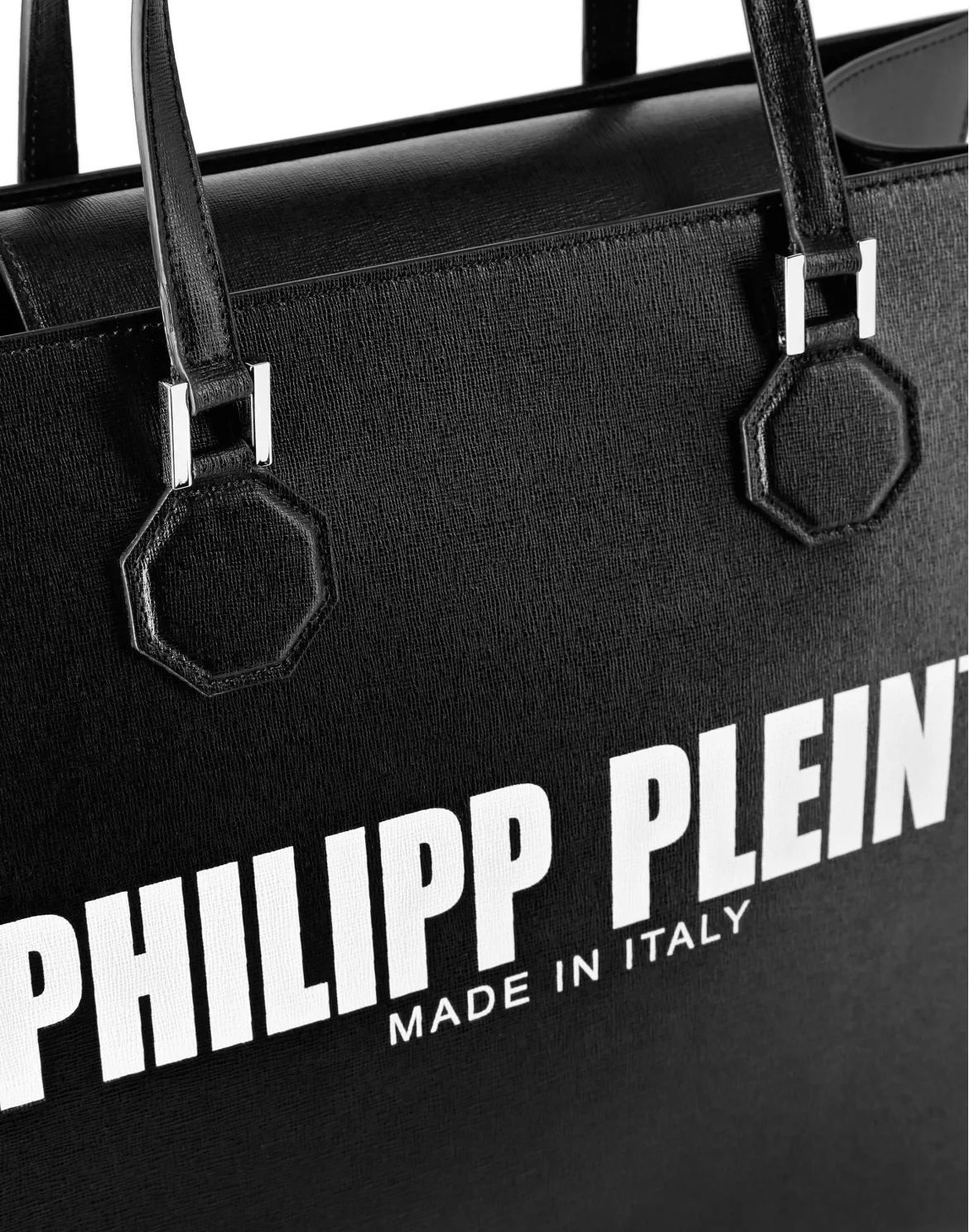 Leather Big Handle bag Philipp Plein TM, цвет: Черный