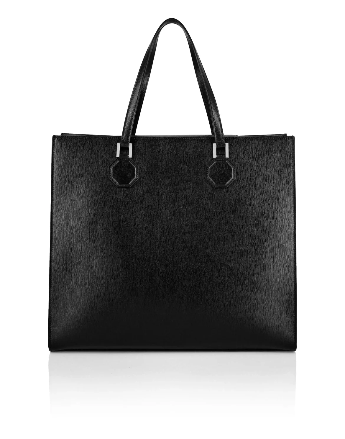 Leather Big Handle bag Philipp Plein TM, цвет: Черный