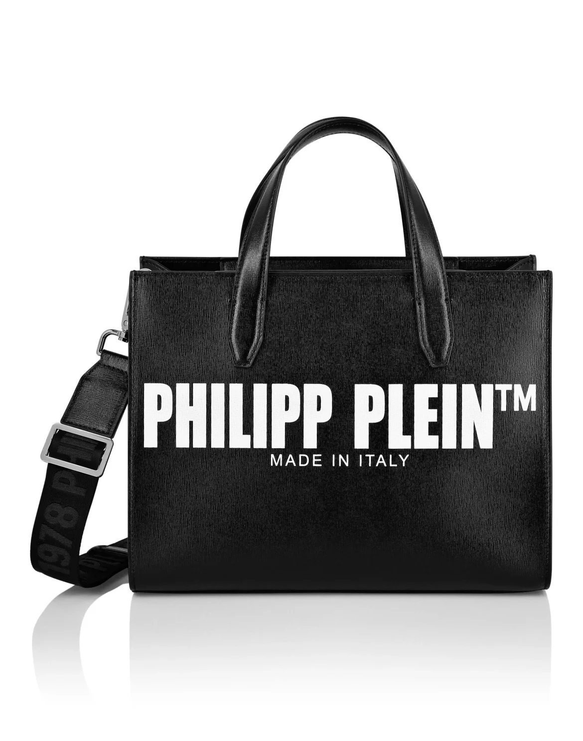 Leather Shoulder Bag Philipp Plein TM, цвет: Черный