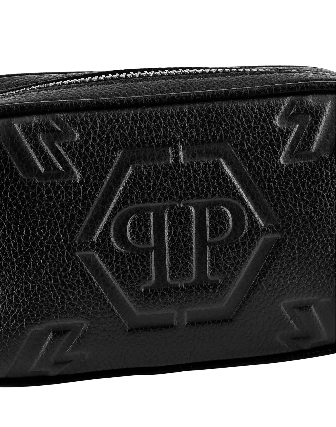 Leather Clutch Monogram, цвет: Черный