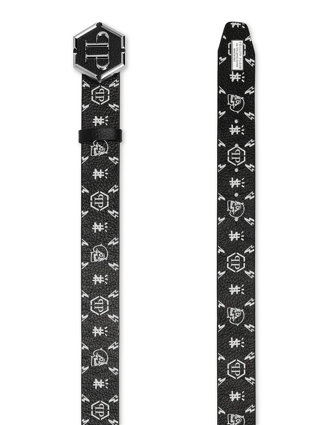 Leather Belt print Monogram, цвет: Черный