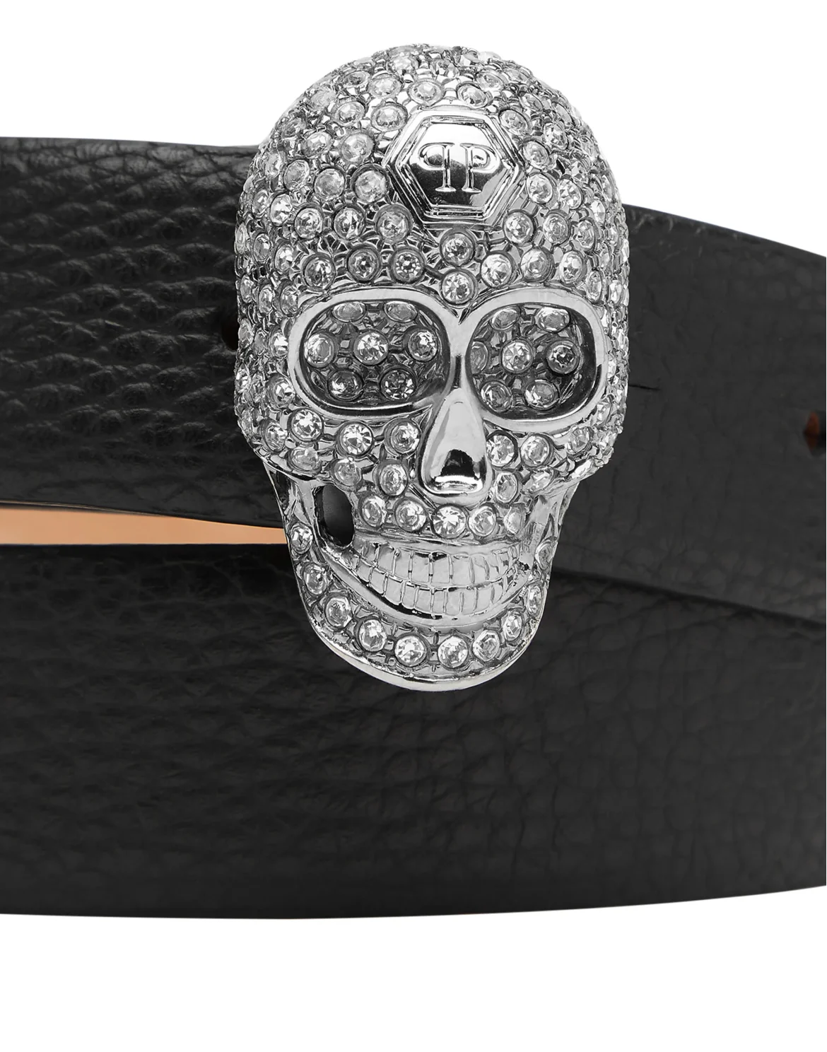 Leather Belt Iconic Plein, цвет: Черный