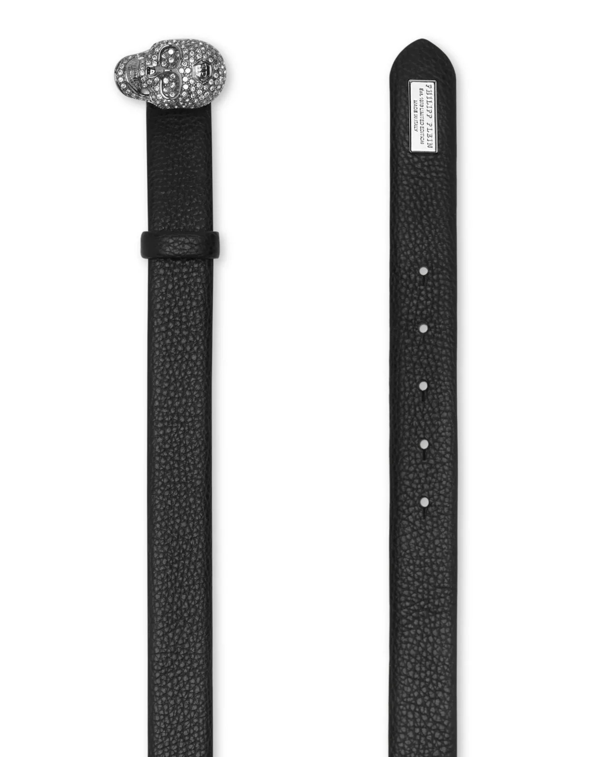 Leather Belt Iconic Plein, цвет: Черный