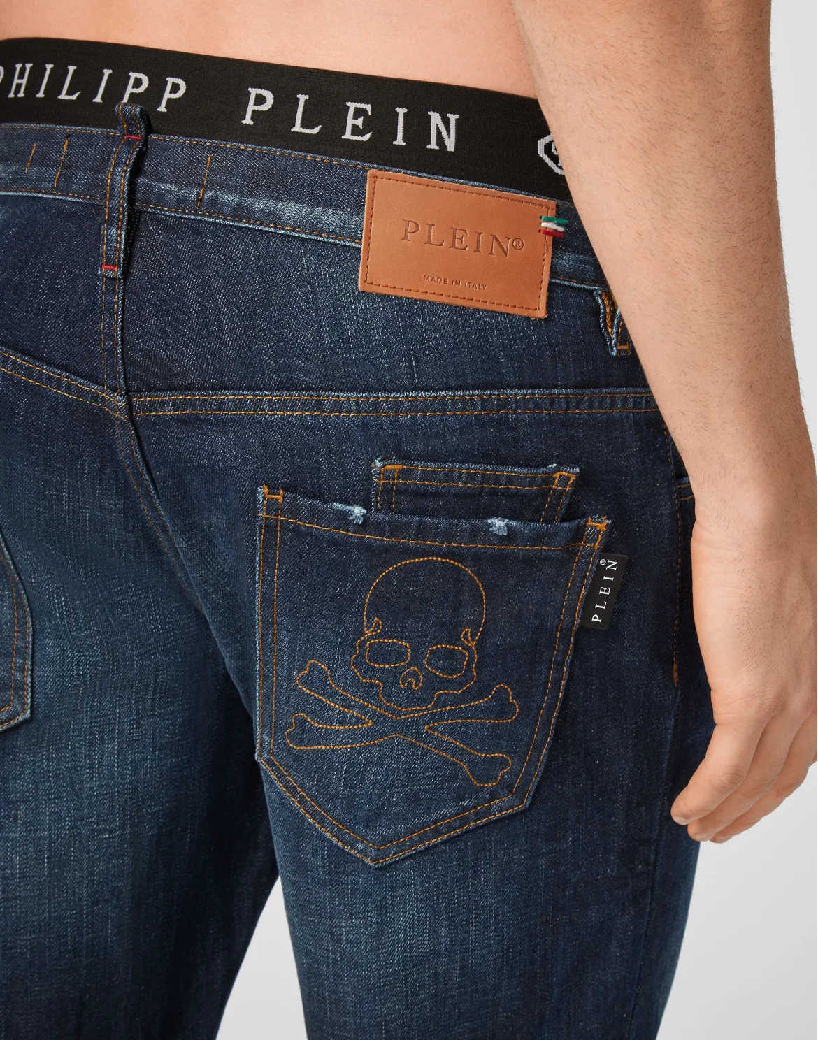Denim Short Mykonos Fit Skull, цвет: Синий