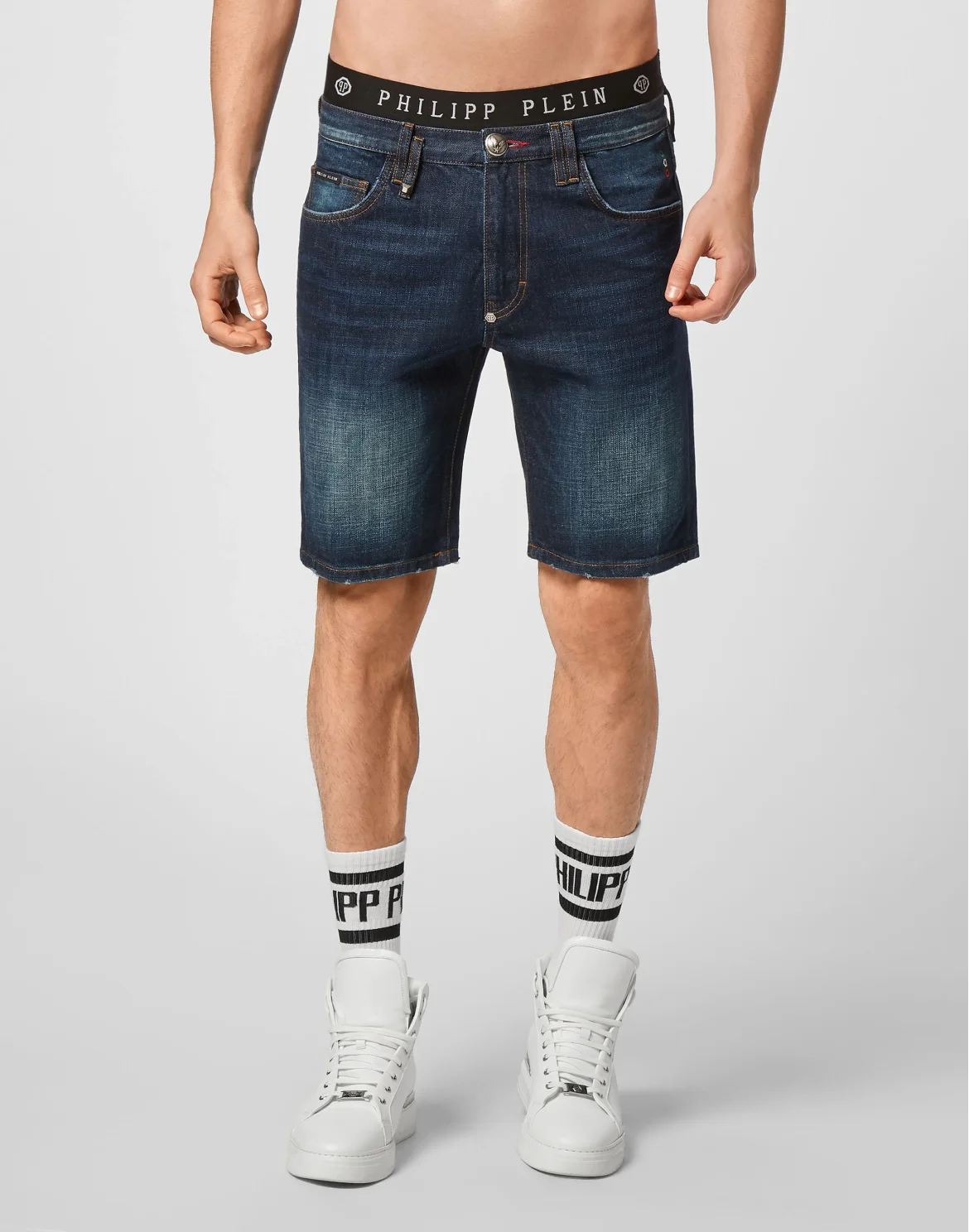 Denim Short Mykonos Fit Skull, цвет: Синий
