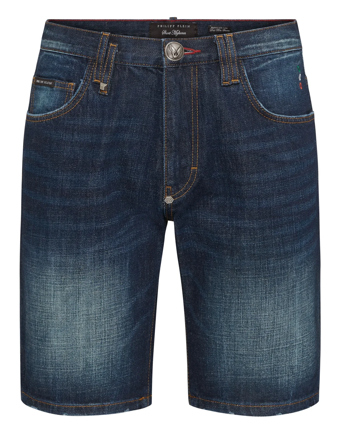 Denim Short Mykonos Fit Skull, цвет: Синий