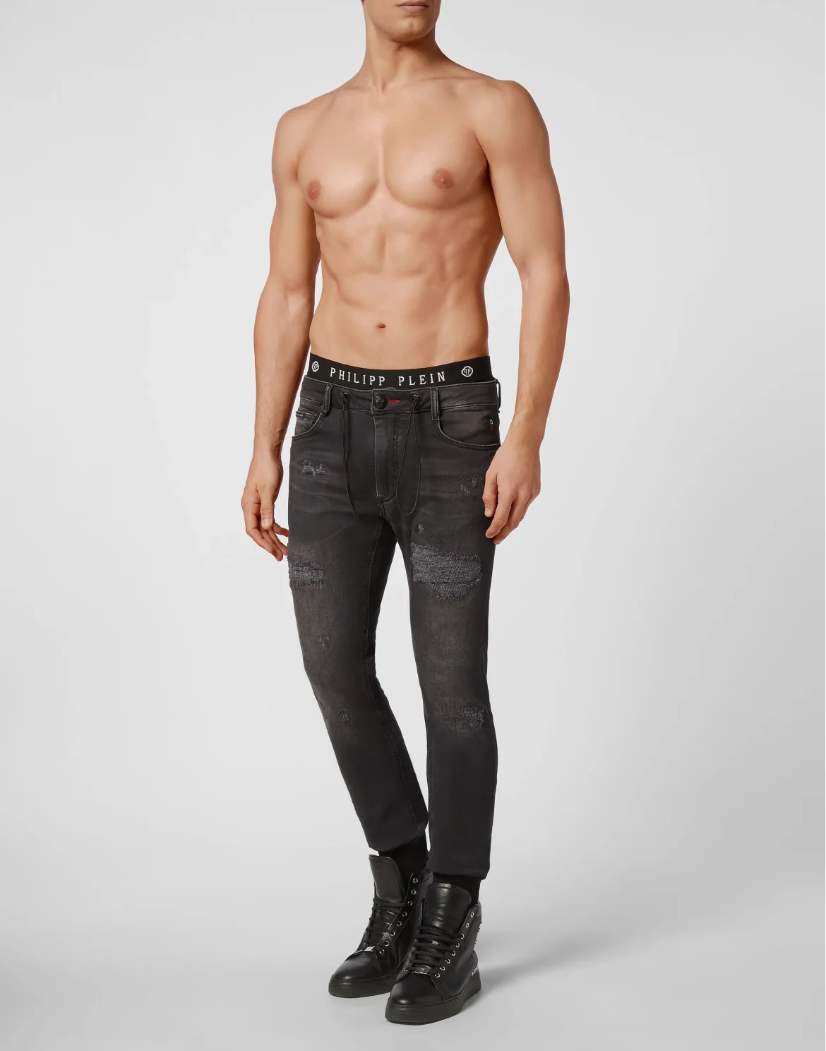 Denim Jogging Iconic Plein, цвет: Черный
