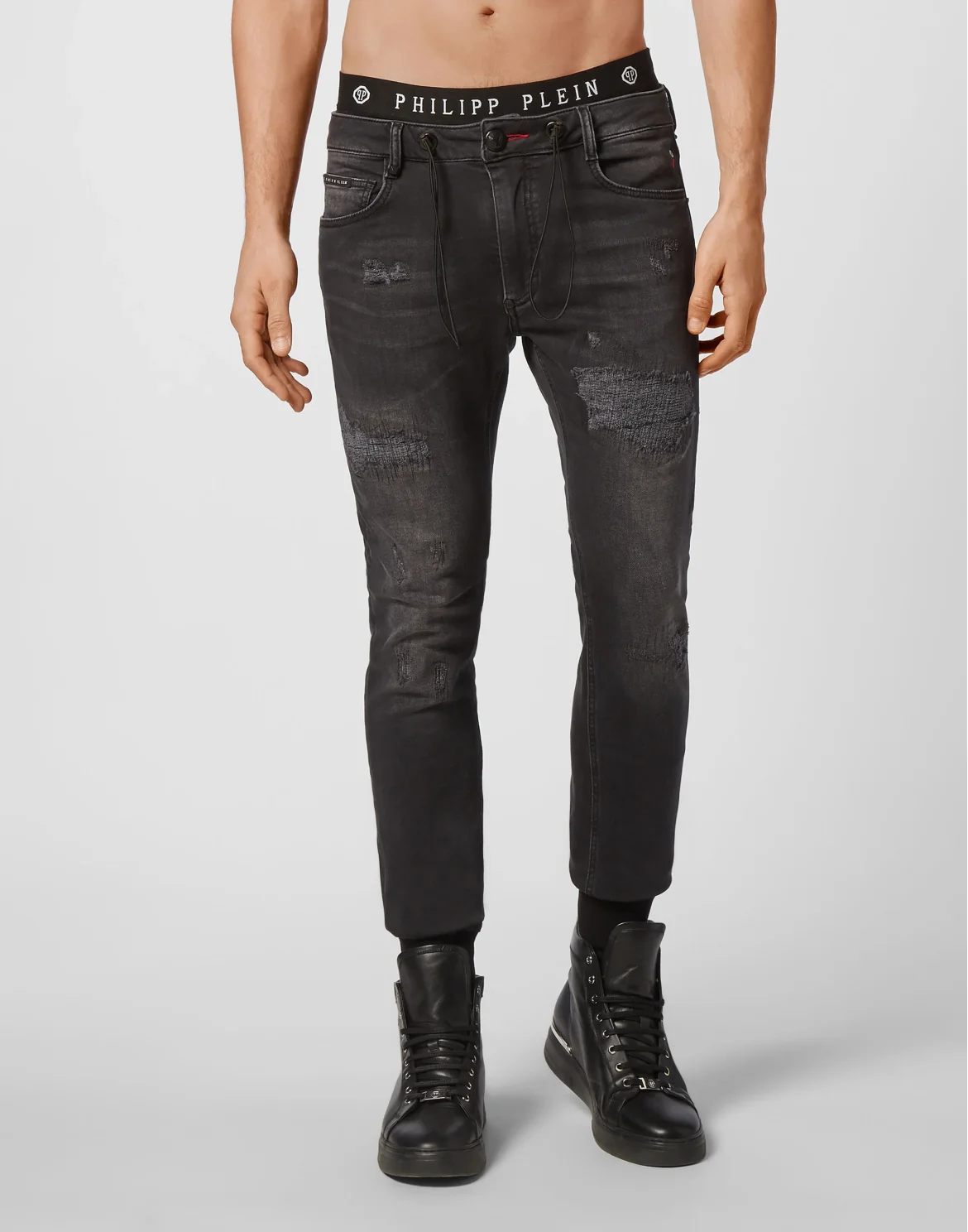 Denim Jogging Iconic Plein, цвет: Черный