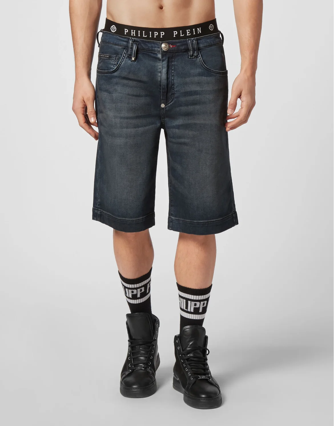 Denim Short St. Tropez Fit Iconic Plein, цвет: Синий