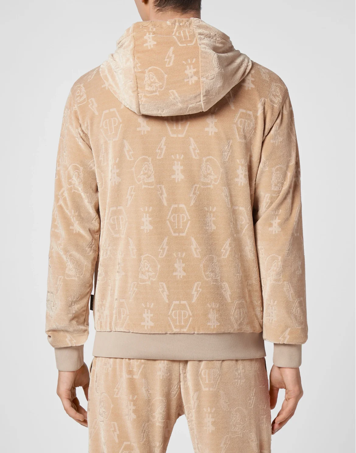 Hoodie Sweatjacket Monogram, цвет: Бежевый