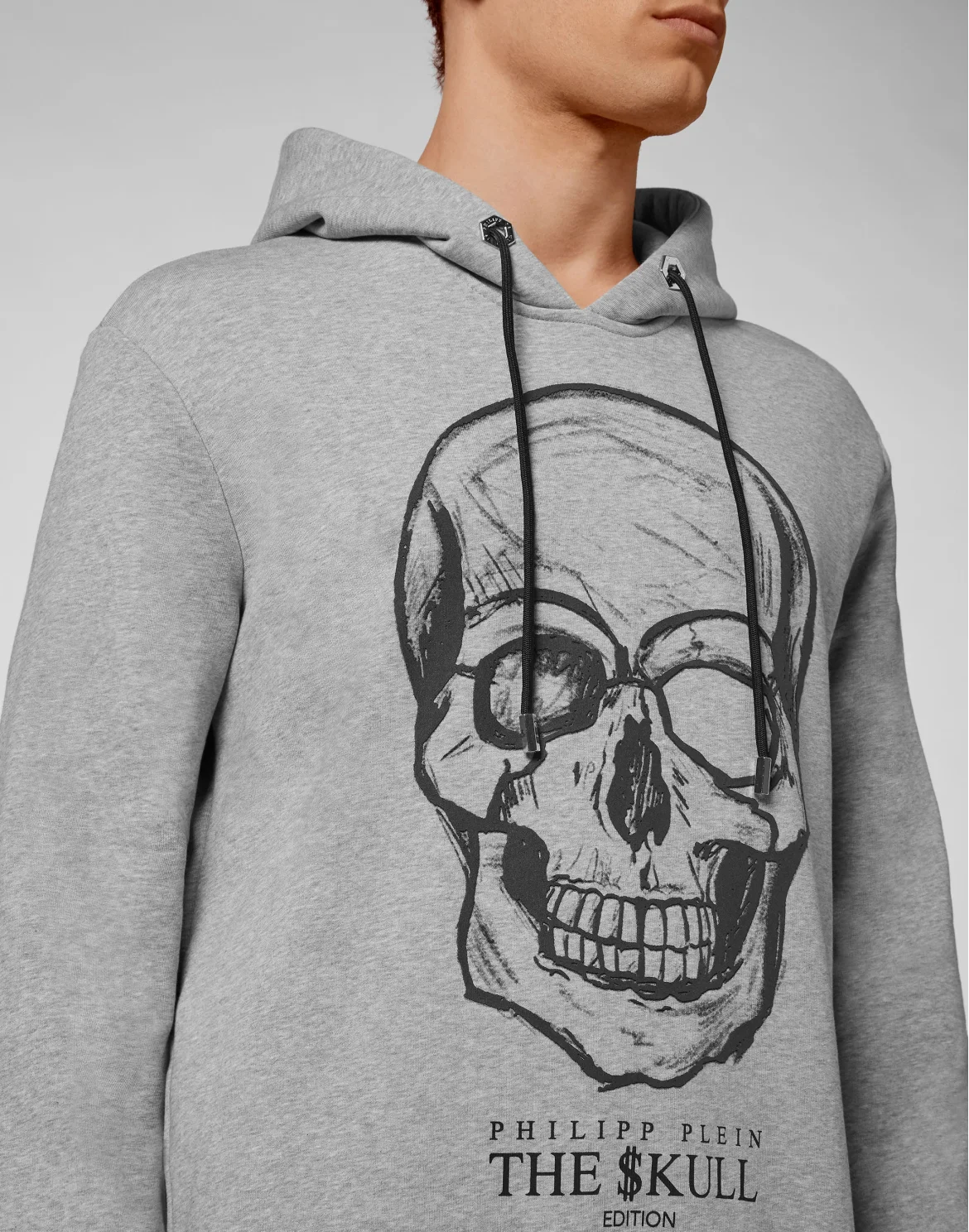 Hoodie sweatshirt print Skull, цвет: Серый