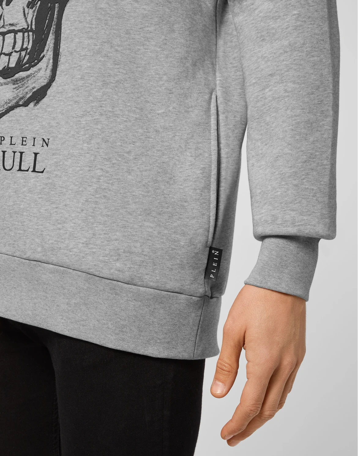 Hoodie sweatshirt print Skull, цвет: Серый