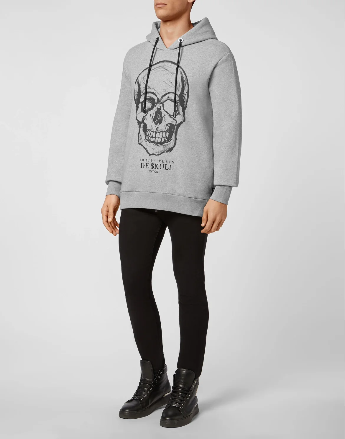 Hoodie sweatshirt print Skull, цвет: Серый