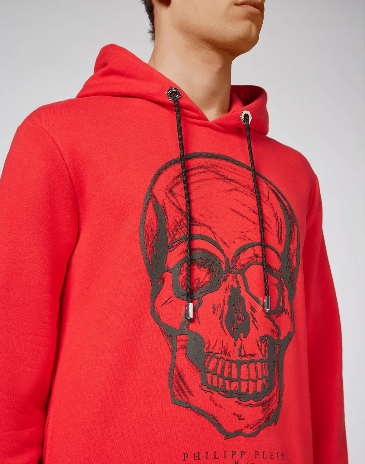 Hoodie sweatshirt print Skull, цвет: Красный