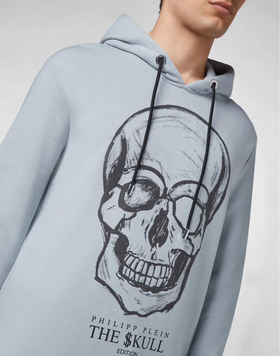 Hoodie sweatshirt print Skull, цвет: Серый