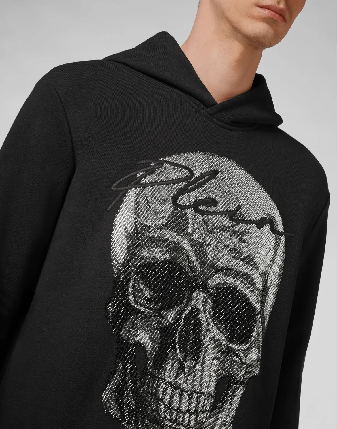 Hoodie sweatshirt stones Skull, цвет: Черный