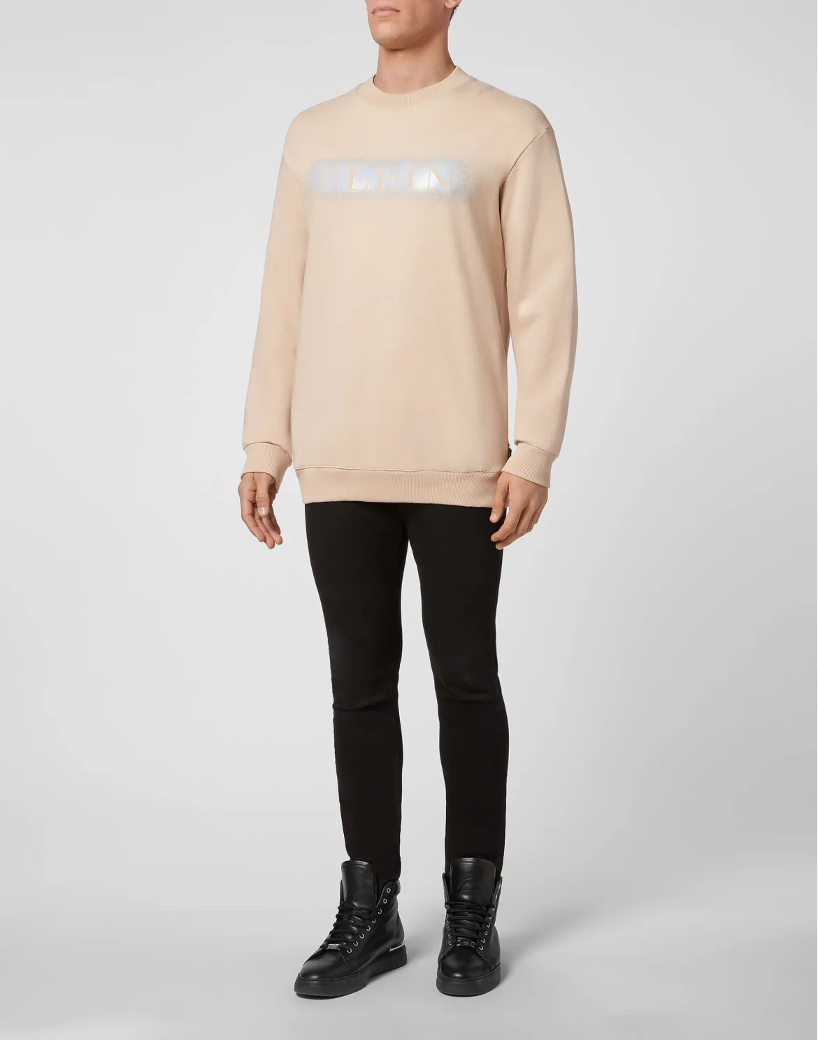 Sweatshirt LS Spray Effect Print Philipp Plein TM, цвет: Бежевый
