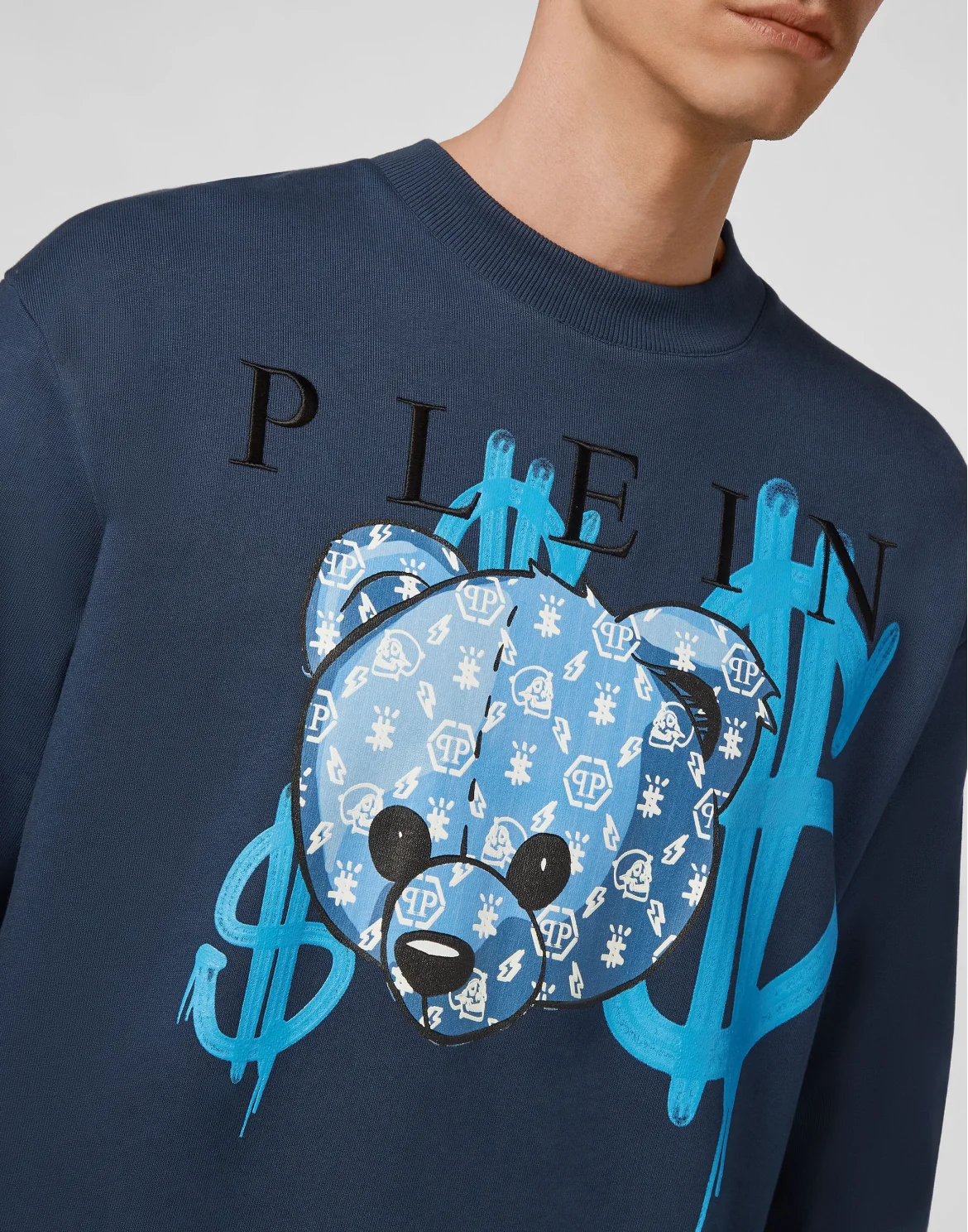 Sweatshirt LS Teddy Bear, цвет: Синий