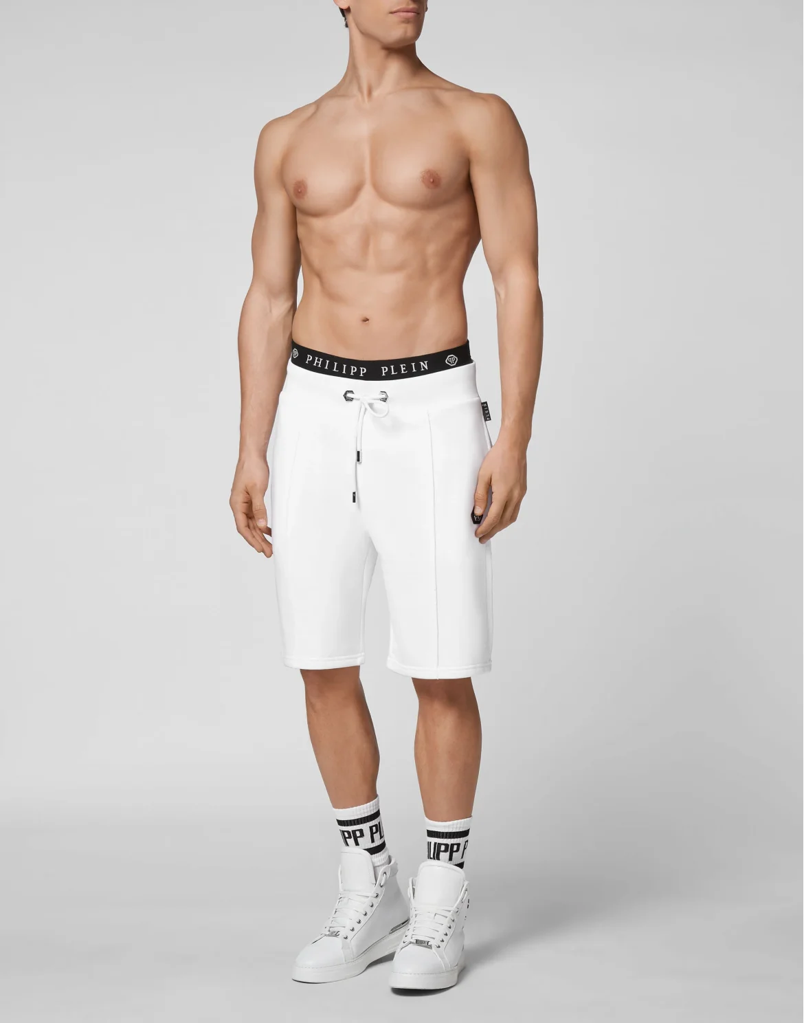 Jogging Shorts Iconic Plein, цвет: Белый