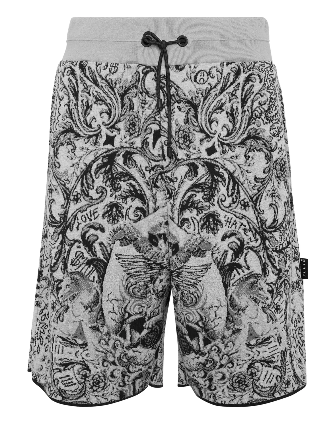 Knit Jogging Shorts Jacquard New Baroque, цвет: Серый