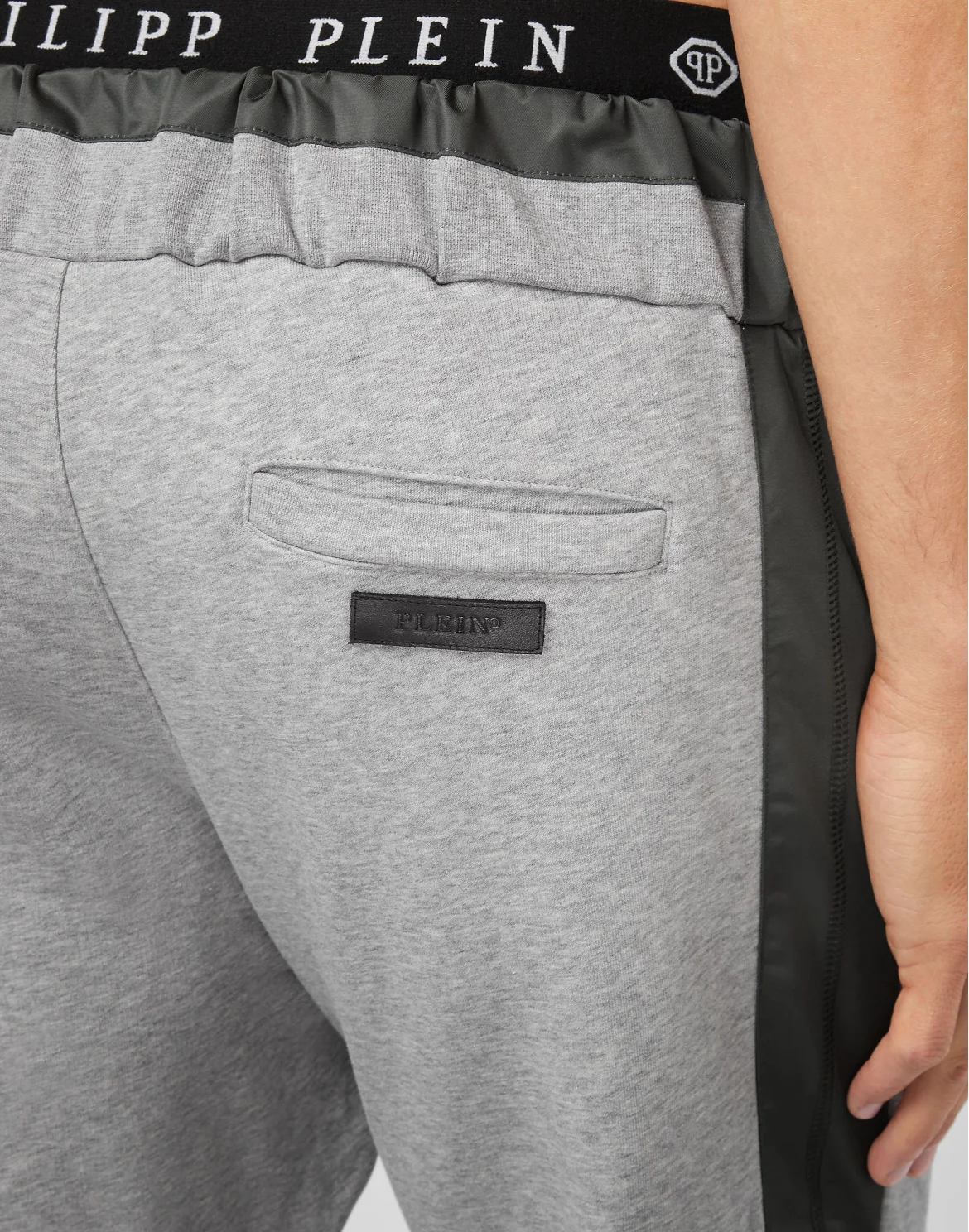 Jogging Trousers Nylon detail Iconic Plein, цвет: Серый