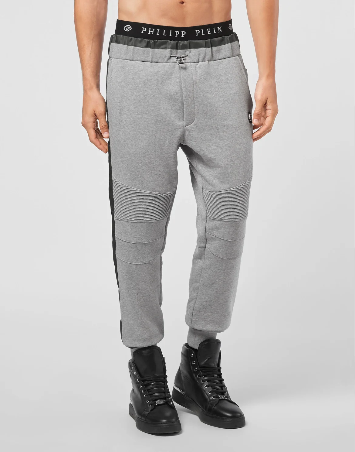 Jogging Trousers Nylon detail Iconic Plein, цвет: Серый