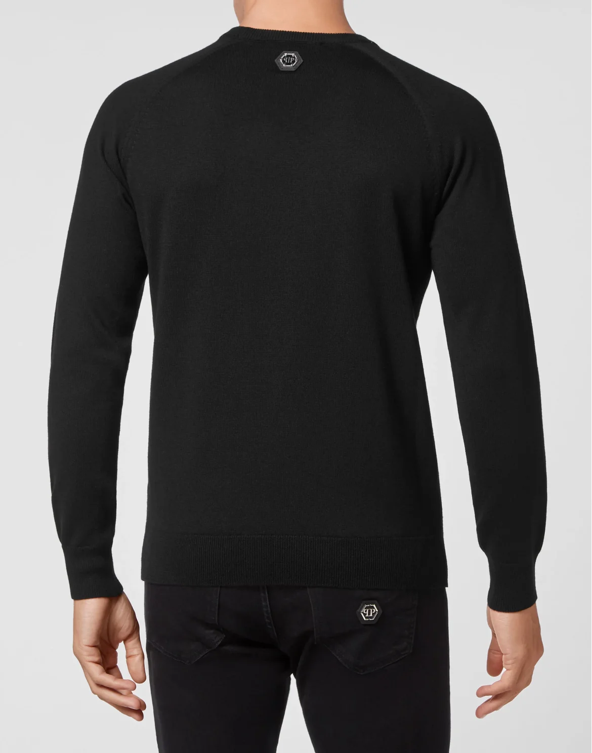 Wool Pullover Round Neck LS, цвет: Черный