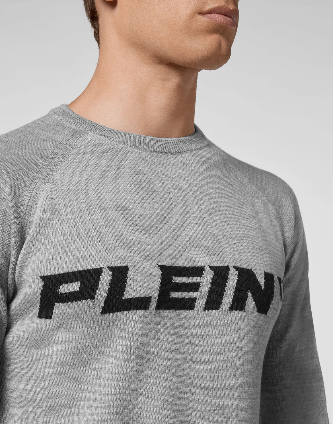 Wool Pullover Round Neck LS, цвет: Серый