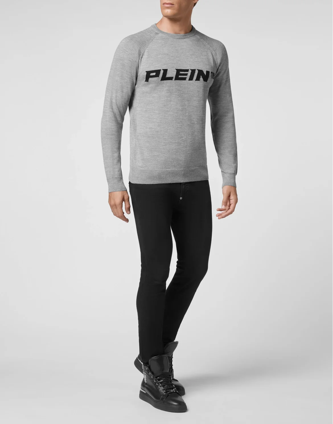 Wool Pullover Round Neck LS, цвет: Серый
