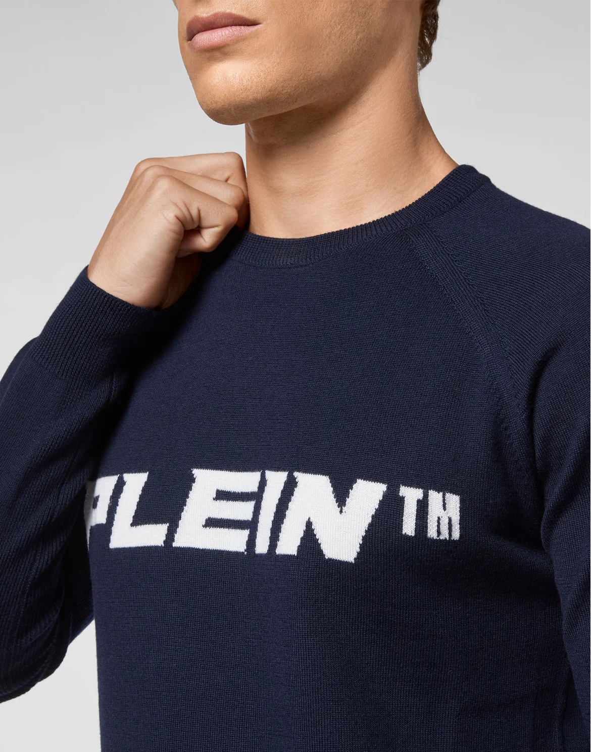 Wool Pullover Round Neck LS, цвет: Синий