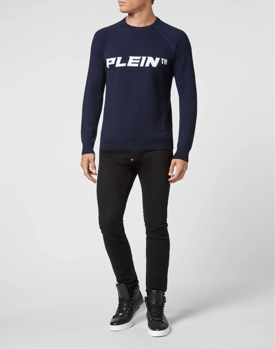 Wool Pullover Round Neck LS, цвет: Синий